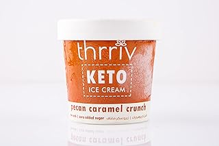 Crème glacée keto aux pacanes, caramel et sucre, sans gluten (500 ml)