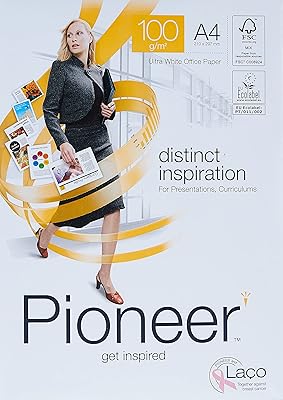 Papier de copie pioneer a4 100 g/m2, 250 feuilles