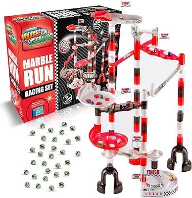 Ensemble de course à billes marble genius : 200 pièces de jouets
