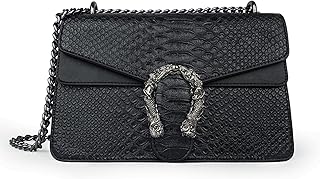 Sacs à bandoulière imprimé serpent pour femmes, sac à bandoulière long, sac à