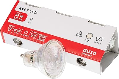Ampoules led ikea right, gu10, 230 lumens, angle de faisceau de 36 degrés