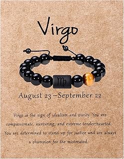 Bracelet du zodiaque pour hommes et femmes 8mm 10mm blanc/noir pierre de chance