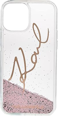 Coque rigide karl lagerfeld décorée de paillettes liquides pour apple iphone 12 pro