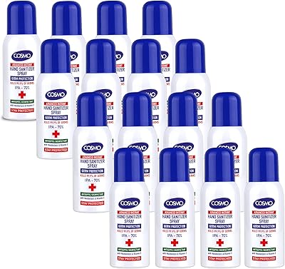 Spray désinfectant pour les mains avancé como advanced, paquet de 12, contient 70