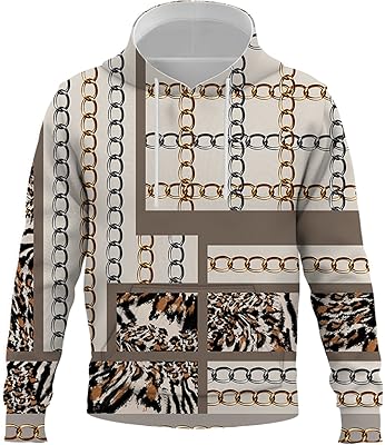 Sweat à capuche manches longues et cordon de serrage pour hommes