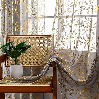 Soto home ensemble de rideaux transparents à 2 panneaux de 2134 cm