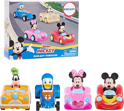 Ensemble de voitures moulées sous pression mickey mouse 4 pièces exclusif à amazon