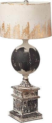 K&k interior lampe à base carrée en métal rustique de 28 po