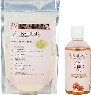 Poudre de thanaka knaturals 50 g avec huile de kusuma 200 ml