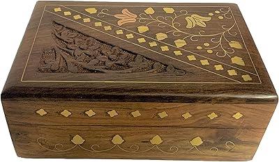Asywood boîte à bijoux en bois faite la main pour femme organisateur