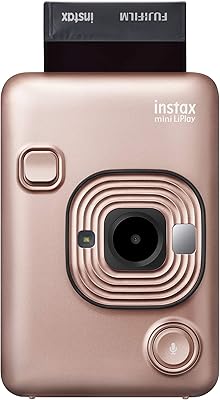 Appareil photo instantané hybride fujifilm instax mini play - or rouge foncé