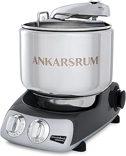 Batteur sur socle ancarsrum original 6230 en acier inoxydable chromé noir, 7 l