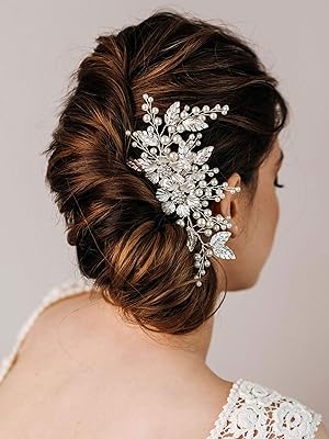 Pince à cheveux de mariage, peigne à cheveux en opale de cristal, peigne