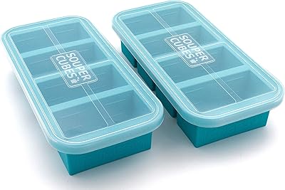 Bac à glaçons en silicone extra large supercubes avec couvercle - paquet