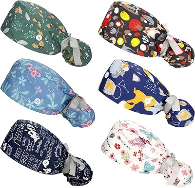 6 pièces chapeaux d'allaitement pour femmes avec boutons réglables bouffants de queue