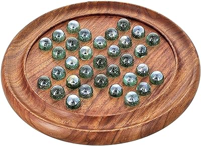 Jeu de solitaire en bois iplay avec boules de verre - jeu