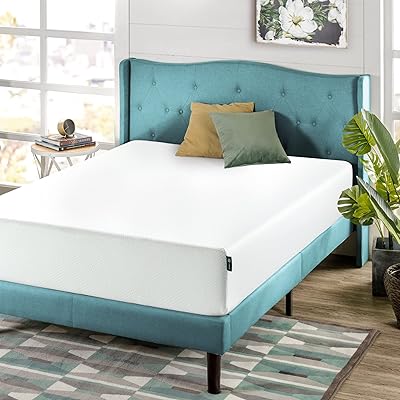 Matelas zinus, tissu en mousse à mémoire de forme, blanc, pleine taille