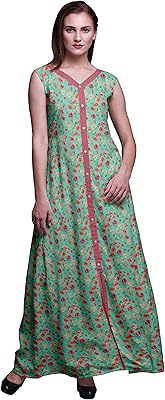 Bimba robe longue d'été élégante sans manches ouverte sur le devant