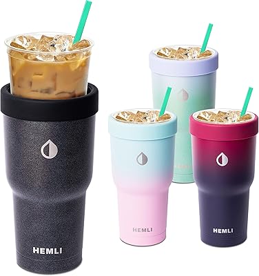 Récipient à café glacé double paroi isolé en acier inoxydable himley récipient réutilisable