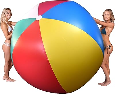 Ballon de plage gonflable géant gofloats de 6' - choisissez « merica ou classic design » - ballon de plage géant extra large avec kit de réparation de patch inclus. Plus de choix, moins de dépenses avec Diaytar