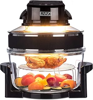 Livivo four halogène numérique autonettoyant 17 l, 1 400 w et écran led