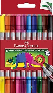 Stylos à double pointe feutre fiber-castell, 10 couleurs