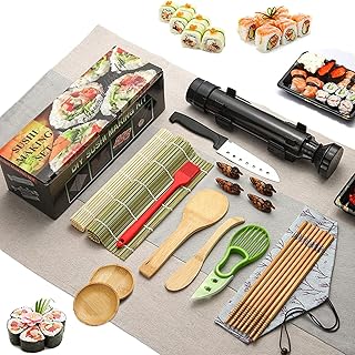 Kit de préparation de sushi ahlan machine à bazooka avec tapis en bambou