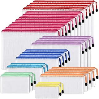 Eot 30 pièces sacs imperméables à fermeture éclair en maille 8 tailles