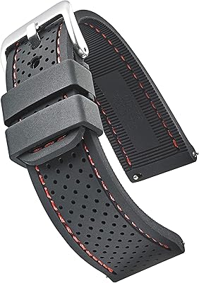 Bracelet de montre de sport en silicone étanche de haute qualité avec dégagement rapide - bracelet de montre en caoutchouc souple - couleurs assorties - 20 mm, 22 mm, 24 mm. Redéfinissez vos attentes shopping avec Diaytar