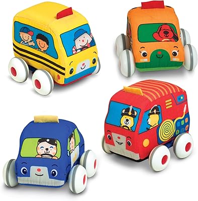 Melissa & doug kkids ensemble de voitures à tirer jeu doux pour enfants