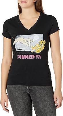 T-shirt à col en v graphique le roi lion simba nala pinned ya