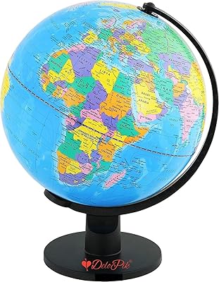 Carte du monde politique 20 cm par delubek anglaise éducatif géographie décoration