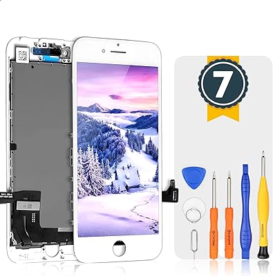 Pièces de rechange pour écran iphone 7 de bookman de couleur blanche