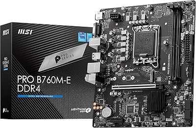 Carte mère msi b760m-e ddr4 pro series, prend en charge les processeurs intel