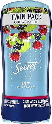 Antisudorifique et déodorant secret pour femme, gel transparent fraîcheur 48 heures, 2,6 oz