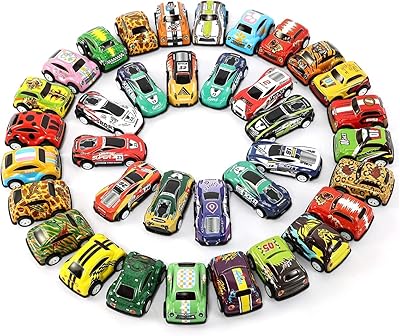 30 pièces de voitures à tirer mini course friction amusantes pour enfants