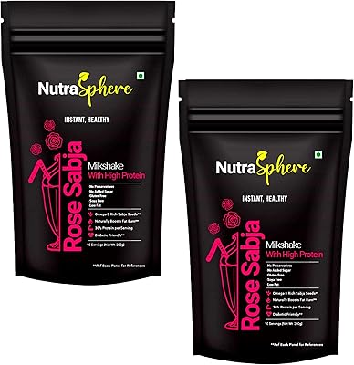 Lait frappé diététique nutrasphere rose falooda aux graines de sabja