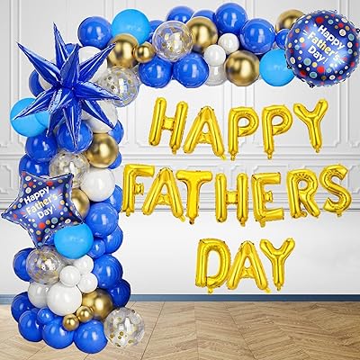 Kit de ballons décoration pour la fête des pères avec 123 pères guirlande