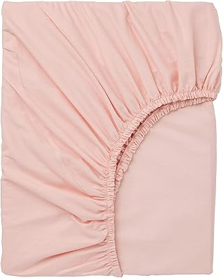 Drap-housse en coton ikea erglow dvala (rose clair, 160x200 cm, 63x79 pouces)