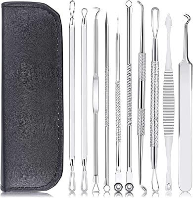 10 pièces kit de dissolvant de points noirs boutons applicateur d'acné outil