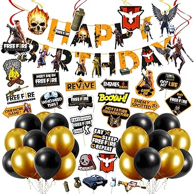 Fournitures de fête sur le thème du feu gratuit zyozique pour décorations d'anniversaire
