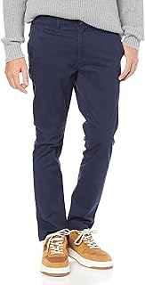 Pantalon chino décontracté coupe slim amazon essentials pour hommes bleu