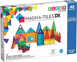 Magna tiles deluxe set, tuiles de construction magnétiques originales pour un jeu créatif
