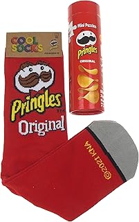 Coffret pringles original rouge chaussettes rouges et mini puzzles rouge