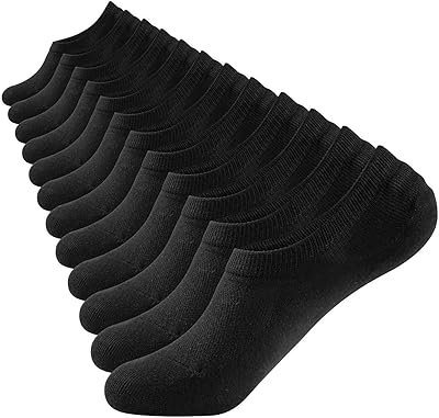 Chaussettes courtes invisibles pour hommes en coton antidérapantes look décontracté lot de 6