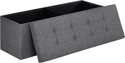 Sung mikes pouf pliant de 43 pouces, boîte de rangement, banc repose-pieds, banc