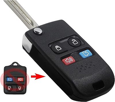 Coque de clé télécommande pliable althiqah 4btn pour ford crown victoria escape expedition