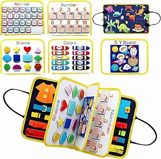 Moonmen busy board jouets montessori pour tout-petits tableau sensoriel avec page de bricolage