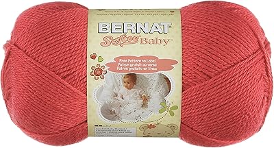 Laine pour bébé bernat softie, 14 oz, rouge doux, 1 pelote