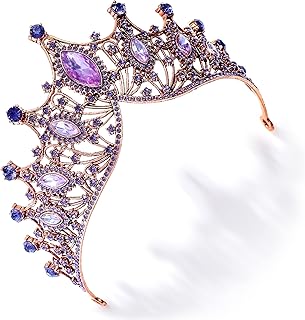 Dzrybnxf couronne diadème de reine en cristal baroque et diadème de mariage